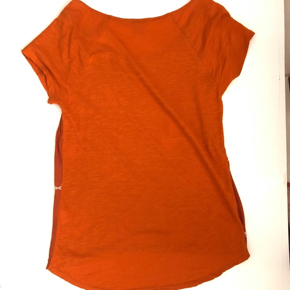 Lucky Brand Orange Floral Short Sleeve Top - Picture 2 of 7